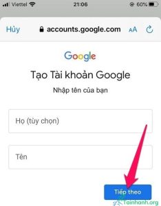 Cách tạo, đăng ký, lập Gmail tiếng Việt miễn phí